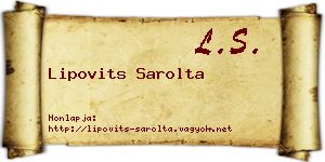 Lipovits Sarolta névjegykártya